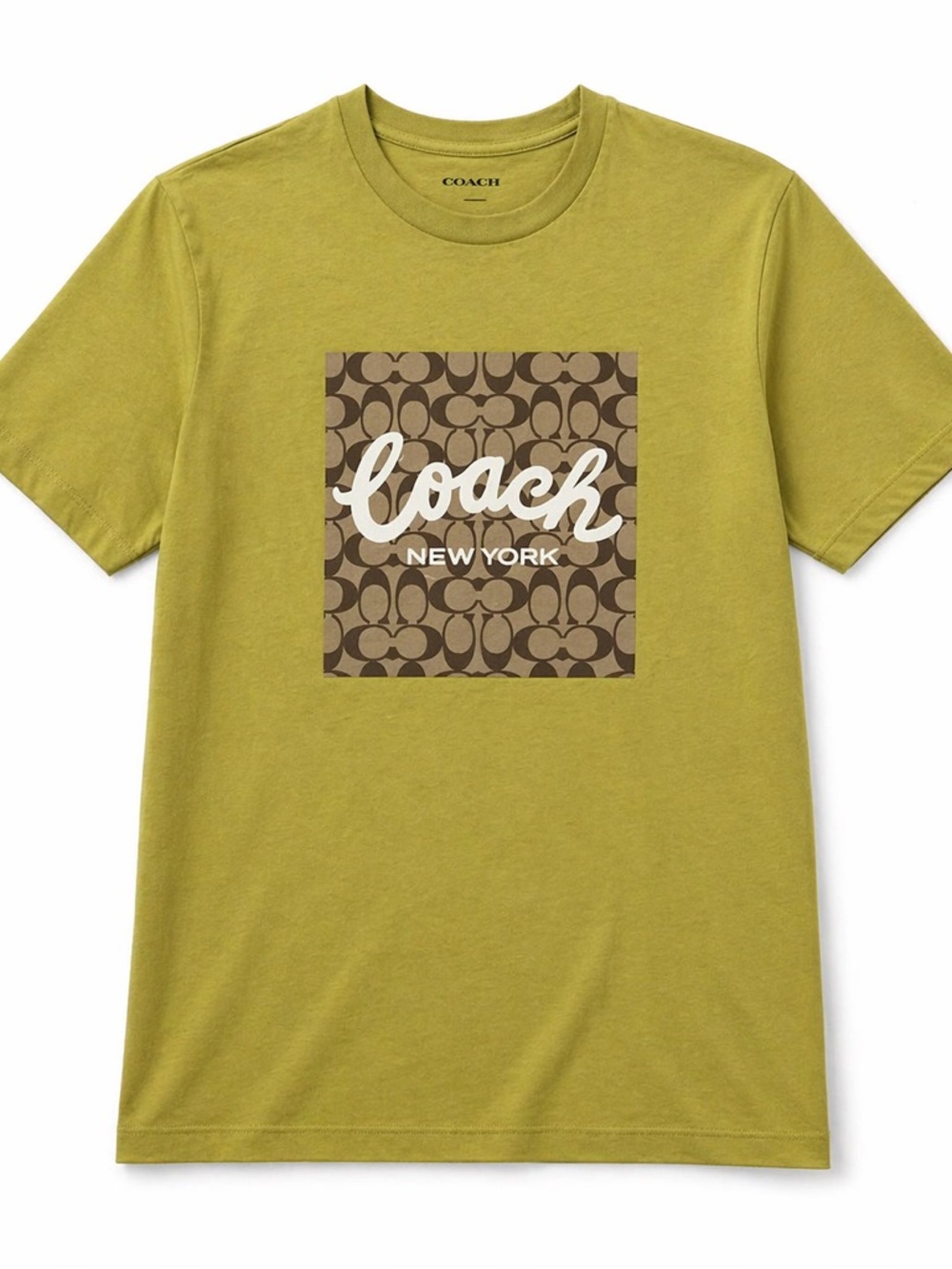 Coach Olive Green Signature Square Logo Tee